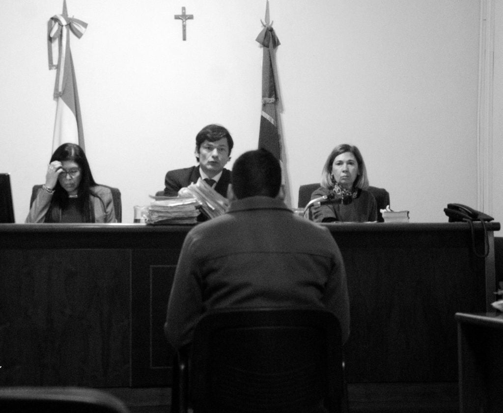 Anibal Aguirrez Manzur durante el juicio oral. Foto: Facebook Correpi.